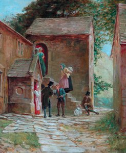 Figürlü Avlu Görünümü, Kilnhurst, Todmorden, c.1860