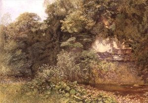 Kayaların Altında Durgun Bir Havuz by Alfred William Hunt