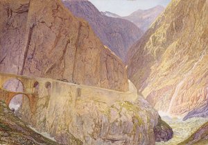 Şeytan Köprüsü - St Gothard Geçidi by Alfred William Hunt