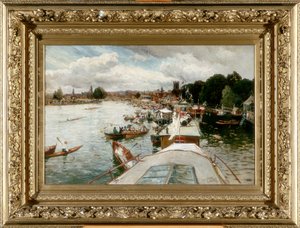 Henley Yarışı, 1881 by Alfred de Breanski