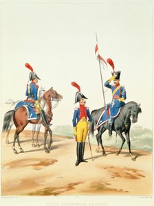 Fransız Birlikleri, Gustave David (1824-91) 1810 tarafından oyulmuş by Alfred de after Marbot