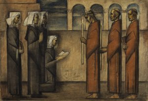 Friars and Nuns, c.1934 (kağıt üzerinde pastel)