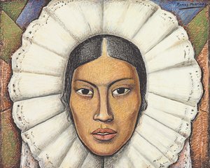 Tehuana, 1930 dolayları (kağıt üzerine guaj ve pastel boya) by Alfredo Ramos Martinez