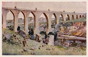 Aques Livres Su Kemeri, Lizbon (renkli lito) by Alfredo Roque Gameiro