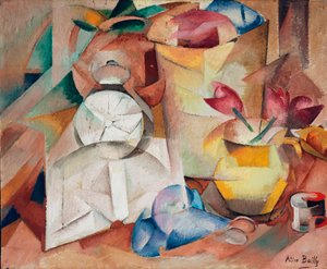 Çalar saatli natürmort, 1913.