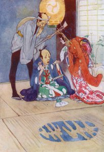 Mikado'nun Öyküsü için İllüstrasyon (renkli taş) by Alice Bolingbroke (after) Woodward