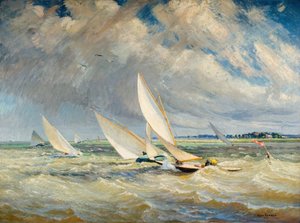 Kötü Havada Yarışan Yatlar - Burnham-On-Crouch, 1919.