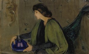 Kadın ve Tavus Kuşu, yak. 1900. by Alice Pike Barney