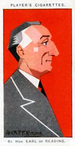 Rufus Isaacs, Okuma 1 Marki, Lord Başyargıç ve diplomat, 1926. by Alick P. F. Ritchie