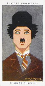 1926 Oyuncunun sigara kartını gösteren: Charlie Chaplin