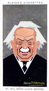 1926 Oyuncunun sigara kartını gösteren: David Lloyd George