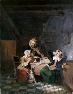 Bir Müzik Partisi (tuval üzerine yağlıboya) by Aline Thellusson