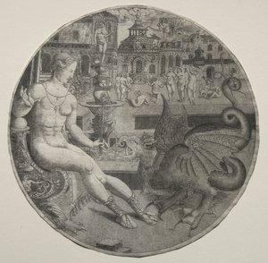 Çıplak Kadın ve Ejderha, 1523.