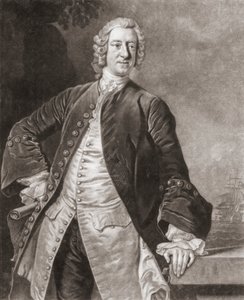 Amiral Edward Boscawen. Vesika. by Allan (after) Ramsay