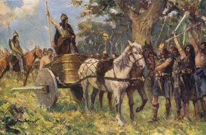 Britanyalılara Hitap Eden Kraliçe Boadicea (renkli taş) by Allan (after) Stewart