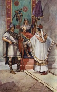Aziz Paulinus ve Kral Edwin (renkli taş)