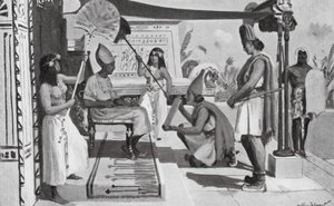 Ramses II Hititlerle Yaptığı Antlaşmanın Bir Kopyasını Alırken (lito) by Allan Stewart