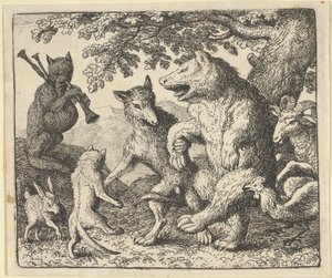 Ayı ve Kurt Onuruna Bir Parti, 1650-75. by Allart van Everdingen
