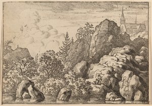 Bir Tepedeki Kilise, muhtemelen c. 16451656. by Allart van Everdingen