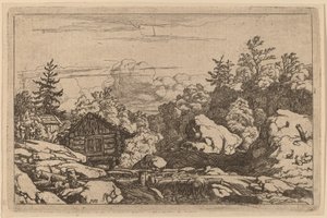 Bankadaki Kulübeler, muhtemelen c. 16451656. by Allart van Everdingen