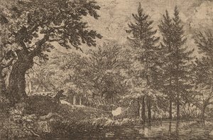 Sudaki Köknar Ağaçları, muhtemelen c. 16451656. by Allart van Everdingen