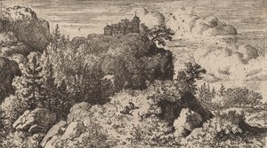 Kireçteki Göknarlar, muhtemelen c. 16451656. by Allart van Everdingen