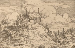 Tepedeki Hamlet, muhtemelen c. 16451656. by Allart van Everdingen