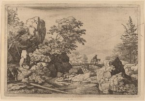 Köprüde Süvari by Allart van Everdingen