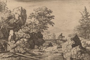 Köprüde Süvari, muhtemelen c. 16451656. by Allart van Everdingen