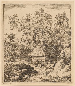 Bir Fıçı yakınında Değirmentaşı ile manzara, muhtemelen c. 16451656.