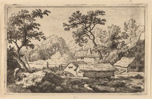 Şelalenin altındaki değirmen, muhtemelen c. 16451656. by Allart van Everdingen