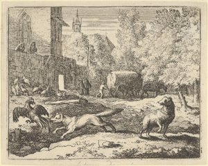 Renard Horoz Bulmak İstiyor, 1650-75. by Allart van Everdingen