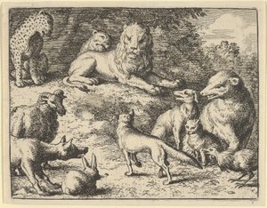 Renard, Hayvanlar Tarafından Aslandan Önce Suçlanıyor, 1650-75. by Allart van Everdingen