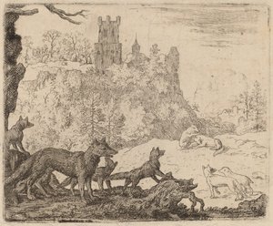 Reynard Porsuk ile Ayrılıyor, muhtemelen c. 16451656. by Allart van Everdingen