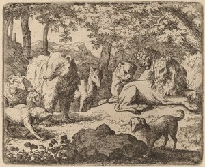 Reynard, Hikayesini Anlatmak İçin Serbest Bırakıldı, muhtemelen c. 16451656. by Allart van Everdingen