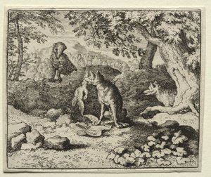 Tilki Reynard: Porsuk Reynard'ı Uyarmaya Geliyor by Allart van Everdingen
