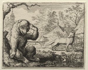 Tilki Reynard: Yaralı Ayı Reynard Chides by Allart van Everdingen