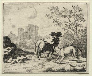 Tilki Reynard: Reynard Aslana Bir Paket Gönderir by Allart van Everdingen