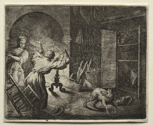 Tilki Reynard: Reynard bir Capon Çalıyor. by Allart van Everdingen