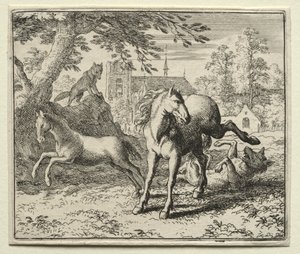 Tilki Reynard: Reynard Kurdu Kandırıyor. by Allart van Everdingen