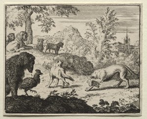 Tilki Reynard: Reynard ve Kurt Arasındaki Savaş by Allart van Everdingen