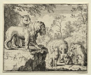 Tilki Reynard: Reynard'ın Affedilmesi by Allart van Everdingen