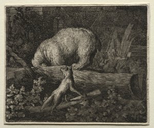 Tilki Reynard: Ayıyı Yakalamak. by Allart van Everdingen