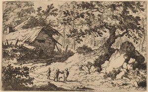 Ruinous Cottage, muhtemelen c. 16451656. by Allart van Everdingen
