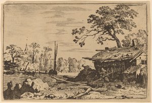 Ruinous Hut, muhtemelen c. 16451656. by Allart van Everdingen