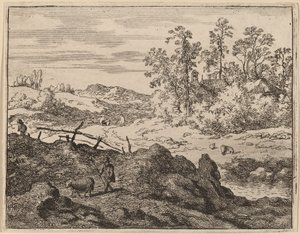 Kuzu ile Çoban, muhtemelen c. 16451656. by Allart van Everdingen