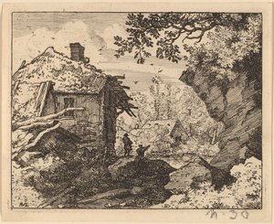 Arkadan Görülen Hasır Kulübe, muhtemelen c. 16451656. by Allart van Everdingen