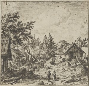 Dağlık Topraklardaki Hamlet, 17. yüzyıl. by Allart van Everdingen