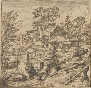 Dağ Tarafındaki Hamlet, 17. yüzyıl ortası, 17. yüzyıl ortası. by Allart van Everdingen