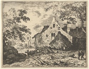 Hareketli Çatılı Haybarn, 17. yüzyıl. by Allart van Everdingen